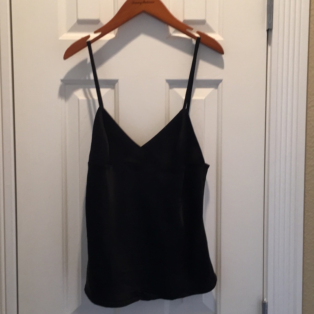 Barely there shoulder straps black Theory top.